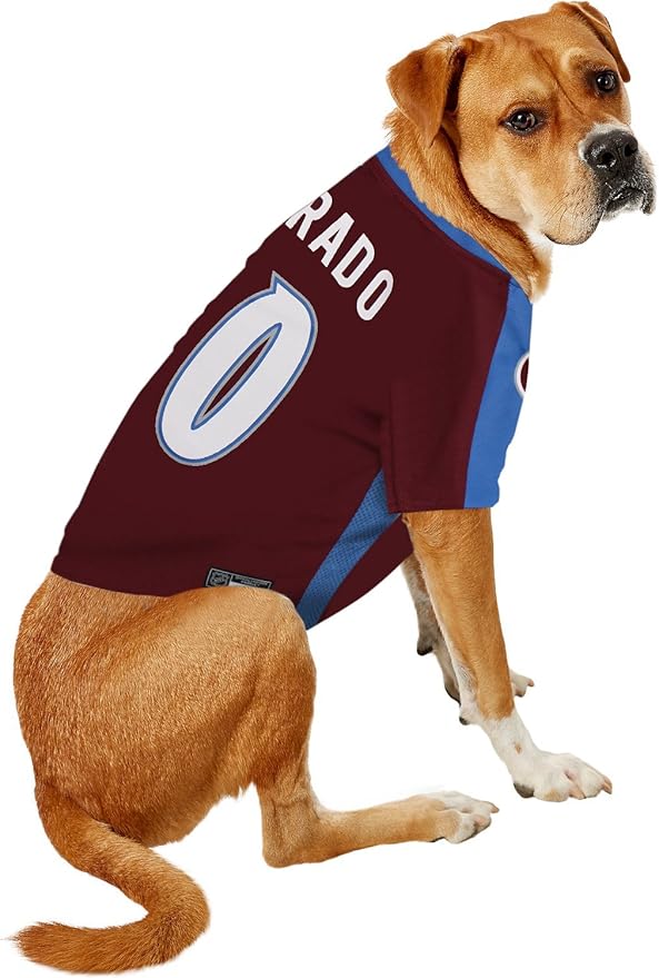 Pets First NHL Colorado Avalanche Jersey for Dogs & Cats, X-Large. - Let Your Pet Be A Real NHL Fan!
