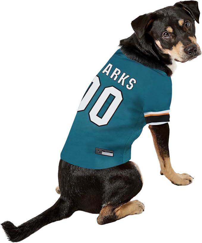 Pets First NHL San Jose Sharks Jersey for Dogs & Cats, X-Small. - Let Your Pet Be A Real NHL Fan!, X-Small Hockey Jersey