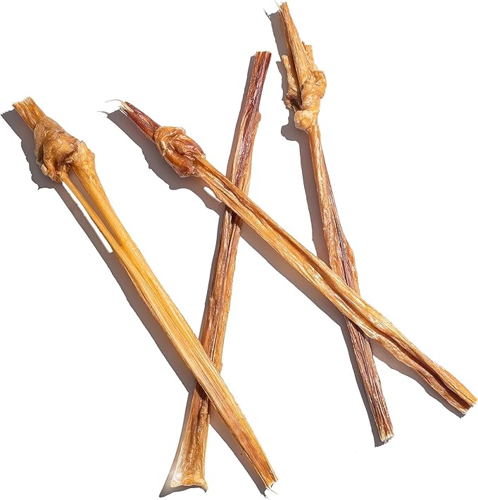 Jack&Pup 12 Inch Junior Bully Stick Dog Chew - Single Ingredient, All Natural Puppy Treat Chews - Great for Teething Puppies (5 Pack)