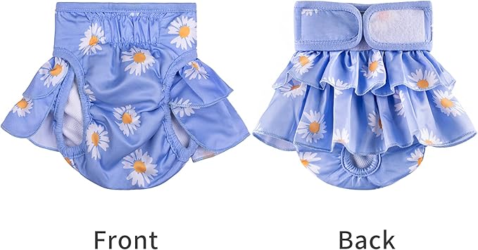 Washable Female Dog Diapers, Reusable Pet Diapers and Puppies Dogs Heat Panties for Girl Dogs Menstrual Periods Dog Pants for Dogs in Incontinence or Excitable Urination (X-Large Size, 3 Packs)