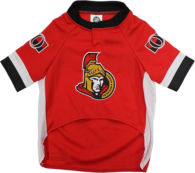 NHL Ottowa Senators Jersey for Dogs & Cats, Large. - Let Your Pet be a Real NHL Fan!