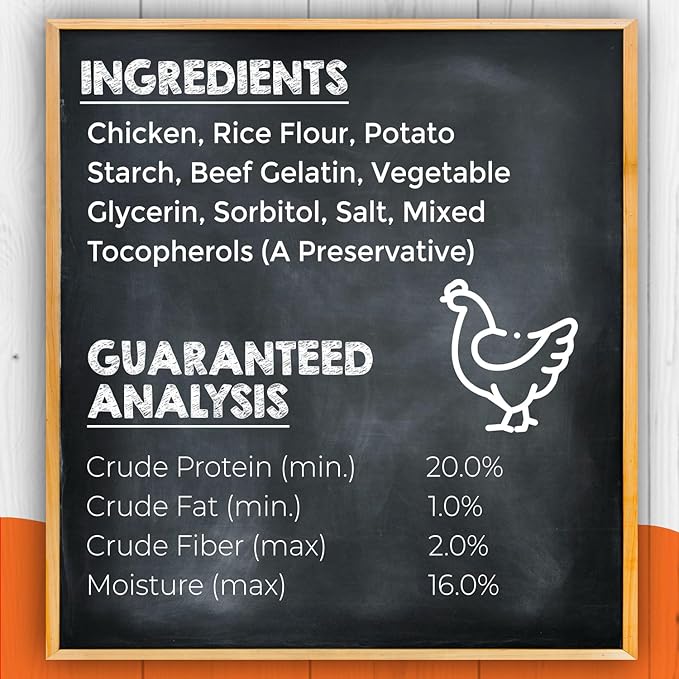 Canine Naturals IrresistiBONES Long Lasting Chicken Chew - Made from USA Raised Chicken – with A Real Meat Coating - All Natural and Easily Digestible - 6 Pack