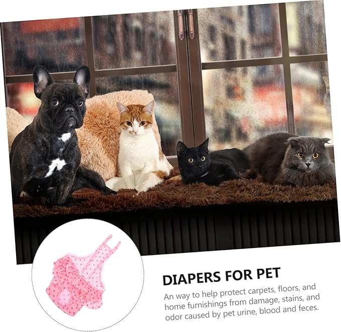 1pc Dog Diaper Pants for Female Dogs Comfortable Underpant for Menstruation Breathable and Absorbent Pet Supply Prevents Pregnancy During Estrus