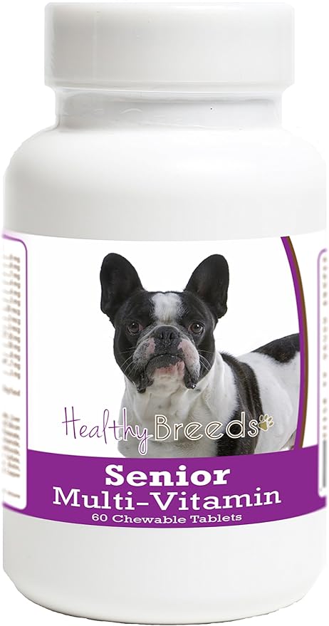 Healthy Breeds French Bulldog Senior Dog Multivitamin Tablets 60 Count