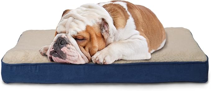 Furhaven Orthopedic Dog Bed for Large Dogs w/ Removable Washable Cover, For Dogs Up to 95 lbs - Sherpa & Suede Mattress - Espresso, Jumbo/XL