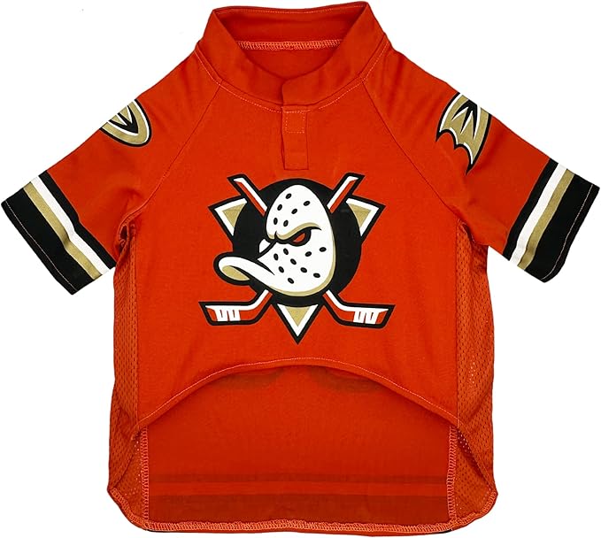 Pets First NHL Anaheim Ducks Jersey for Dogs & Cats, Small. - Let Your Pet Be A Real NHL Fan!