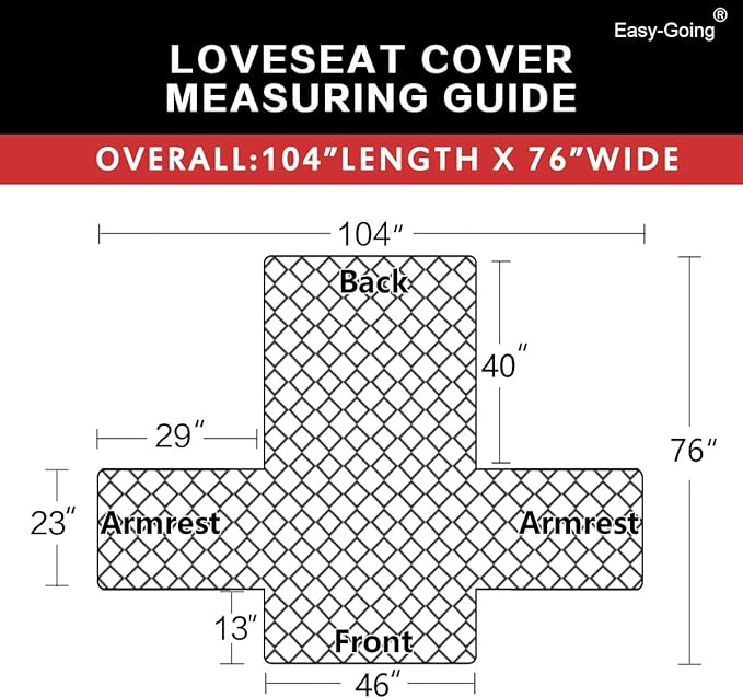 Easy-Going Reversible Loveseat Couch Cover for 2 Cushion Couch Sofa Cover for Dogs Water Resistant Furniture Protector with Foam Sticks Elastic Straps for Pet (Loveseat, Chocolate/Beige)