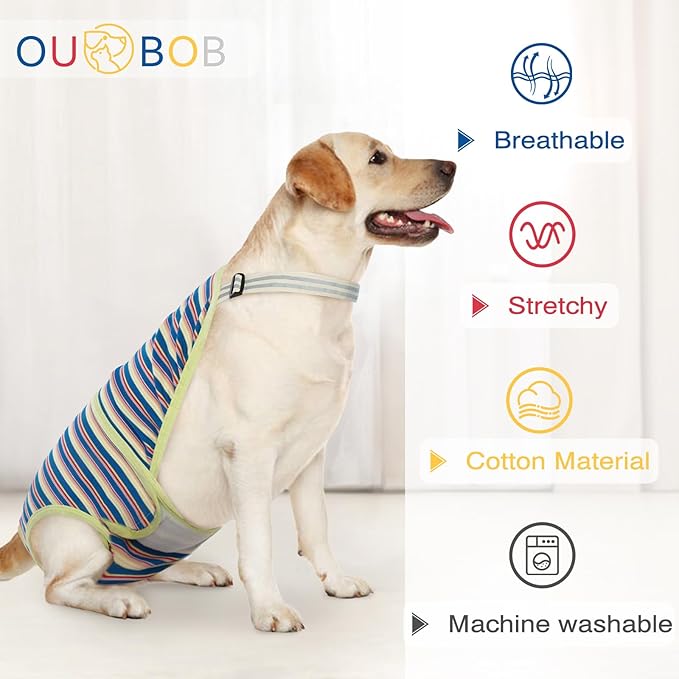 Female Dog Diapers for Heat, Washable Onesie Sanitary Pantie with Adjustable Suspender Washable, Reusable Dog Period Panties Doggie Diapers for Medium Dogs, S