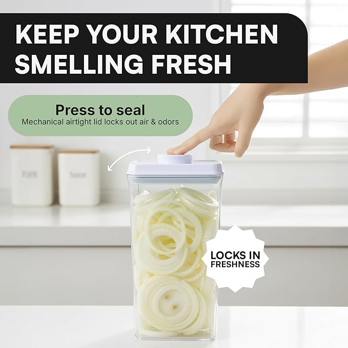Bop Top Airtight Food Storage Containers with Lid 108 oz | Kitchen Canister Sets | Air Tight Pantry Container | Pop Top Dry Food Storage Containers for Snacks, Sugar, Flour, Baking, Cereal, Pasta