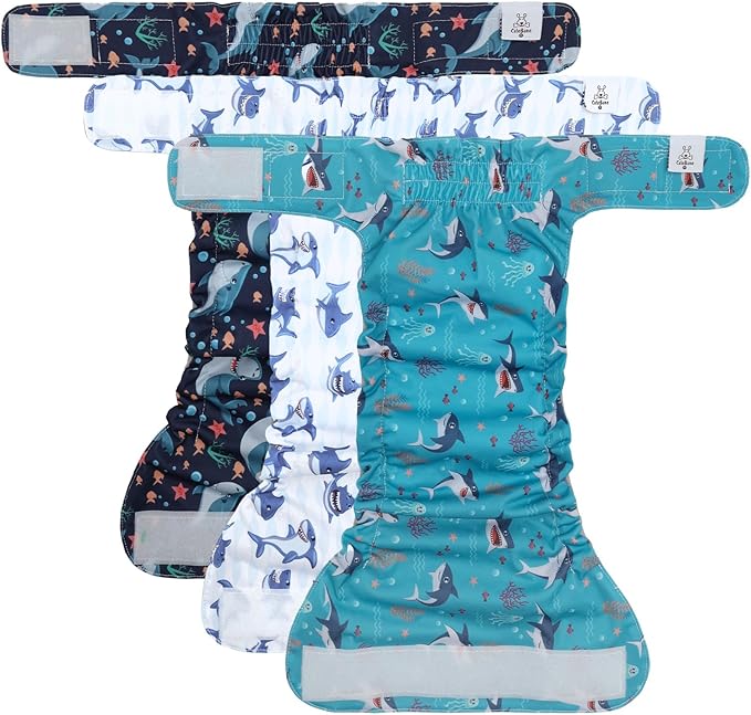 CuteBone Washable Dog Diapers Female No Tail Hole 3 Pack Reusable Doggie Period Training Pants for Docked-Tail Frenchie French Bulldog Boston Terrier Without Tail WWD25XS