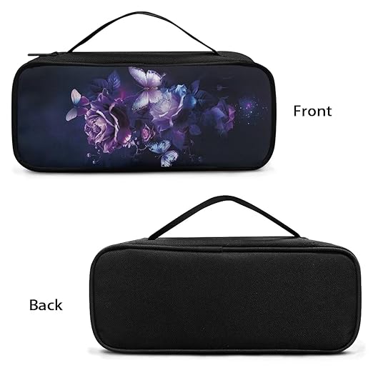 Gomyblomy Purple Rose Stethoscope Case for Classic III, Lightweight II S.E, Cardiology IV Diagnostic, Acoustica Stethoscopes, Large Capacity Travel Stethoscope Bag with Extra Room