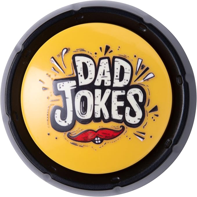 Dad Joke Button with Tons of Funny Dad Jokes, Novelty Talking Button Present-Ultimate Gift for Father's