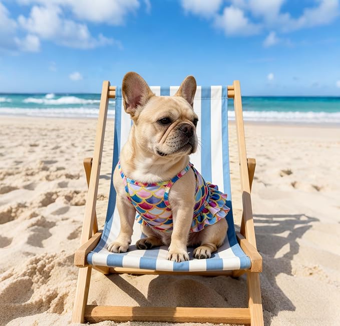 Funny Dog Swimwear Bikini Summer Dog Clothes Beach Swimsuit Puppy Bathing Suit Puppy Vest Cooling Pet Shirt for Small Dogs, Cat Apparel (Mermaid, XX-Large)