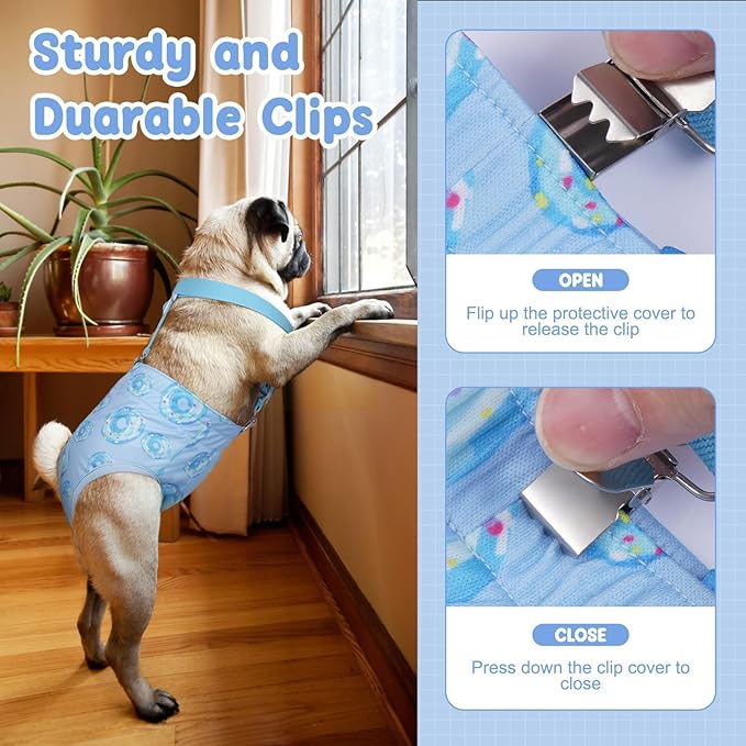 Reusable Female Dog Diapers with Suspender, Washable Dog Period Panties, Highly Absorbent Female Dogs Diapers for Heat Incontinence, 3X-Large
