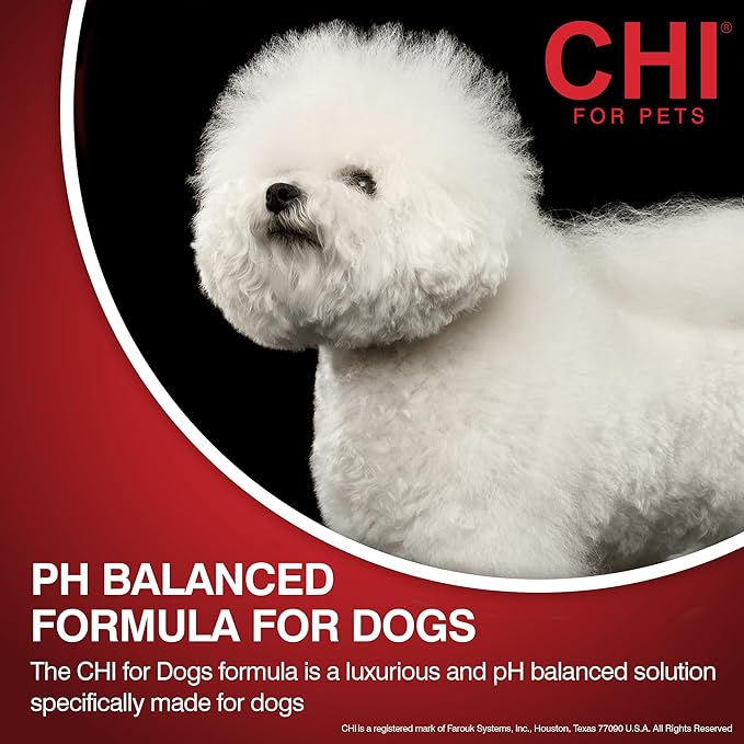 CHI for Dogs Shed Control Shampoo with Omega Fatty Acids and Silk Protein, Dog Shampoo to Reduce Shedding, pH Balanced, Sulfate and Paraben Free, Dogs 8 Weeks+, Made in the USA, 16 Fl Oz