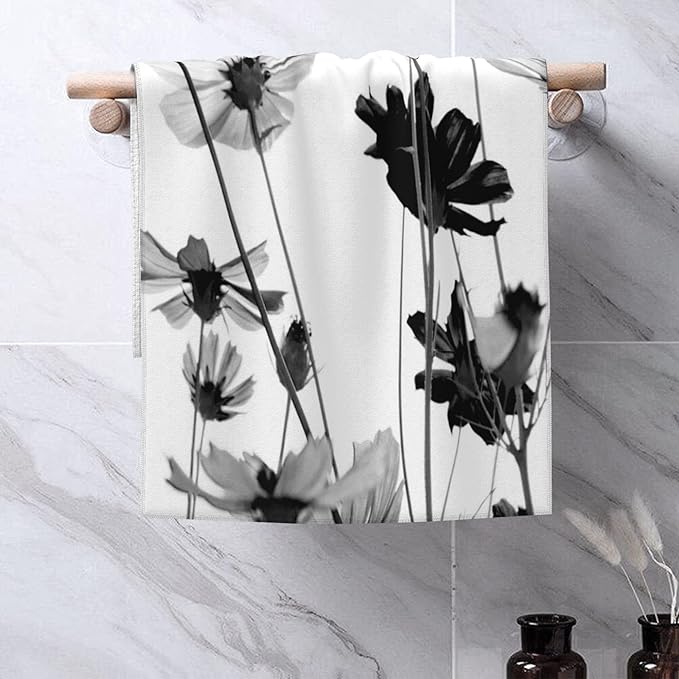 Pink Cosmos Flowers Hand Towels for Bathroom Set of 2 Hand Bath Towels Soft Absorbent Decorative Hand Towel for Bathroom Kitchen Yoga Home Decor 14 x 28 in