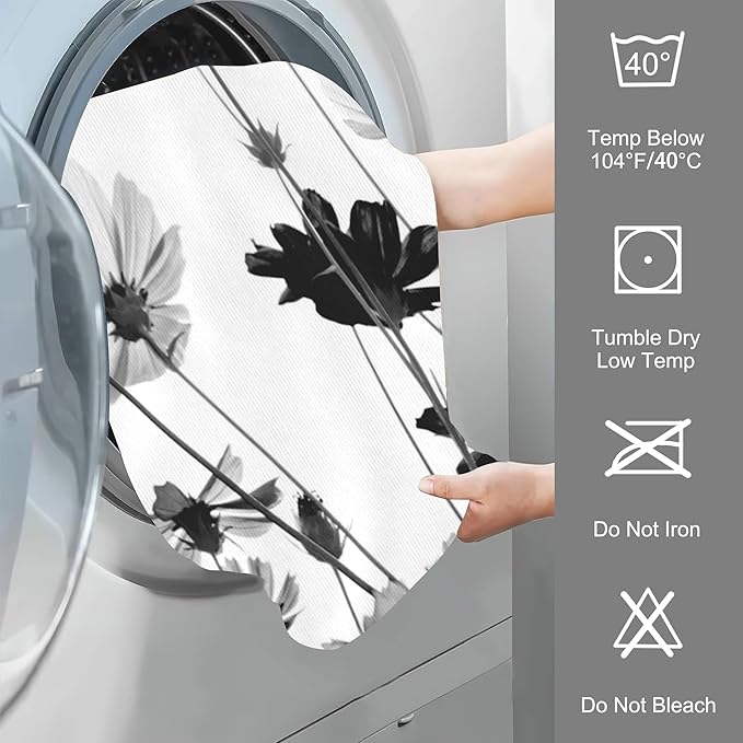 Pink Cosmos Flowers Hand Towels for Bathroom Set of 2 Hand Bath Towels Soft Absorbent Decorative Hand Towel for Bathroom Kitchen Yoga Home Decor 14 x 28 in