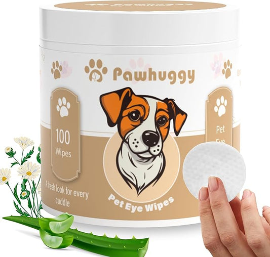 Dog Eye Wipes – Tear Stain Remover for Dogs & Cats, Eye Wipes for Dogs, Hypoallergenic Pet Eye Cleaner, Dog Tear Stain Remover for Discharge & Debris, Unscented, 100 Ct