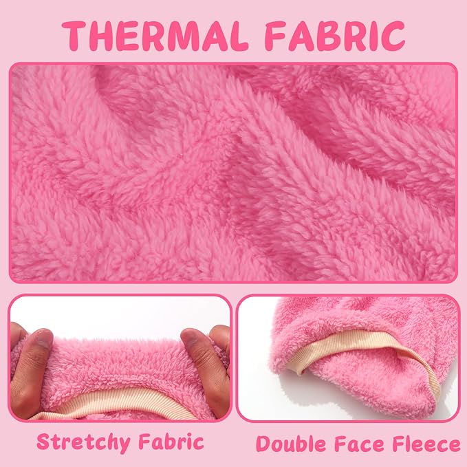 2 Pieces Dog Sweater Dog Clothes for Small Dogs Winter Warm Puppy Coat Fleece Cute Style Thick Pet Clothing (Medium)