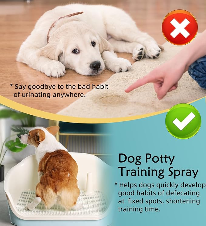Dog Potty Training Spray,Pee Here Spray for Dogs Indoor & Outdoor,Dog Go Here Attractant Spray to Pee in One Spot,Prevent Your Pet from Soiling The Carpet,120ML