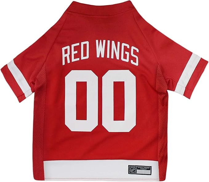 Pets First NHL Detroit Red Wings Jersey for Dogs & Cats, X-Large. - Let Your Pet Be A Real NHL Fan!