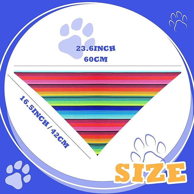 Ramede 3 Pcs Sombrero Hat Pet Mexican Serape Poncho Halloween Costume Include Cinco De Mayo Mexican Dog Bandana Fiesta Triangle Bib Round Sunglasses for Dog Birthday Gift Party Decor Small Puppy
