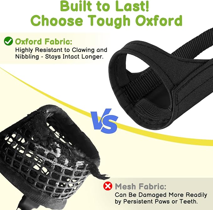 Mayerzon Short Snout Dog Muzzle for Small Medium Dogs, Soft & Sturdy Fabric, Anti Excessive Biting Chewing, Suits Chihuahua Shih Tzu Maltese for Grooming Vet Visits Walk, Allows Drinking(Black, XXS)