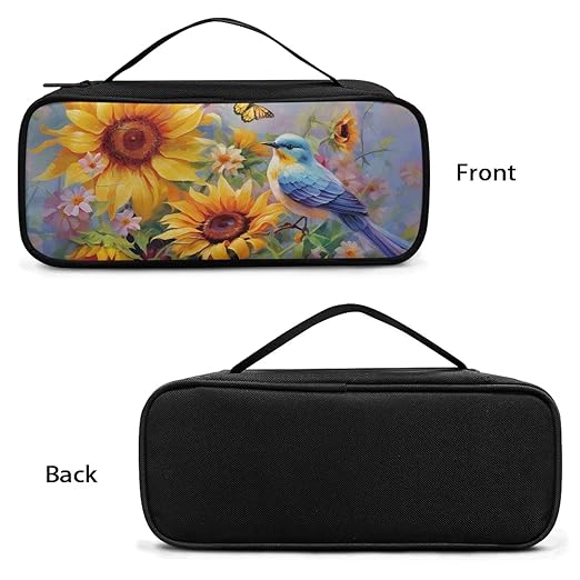Gomyblomy Sunflower Hummingbird Stethoscope Case with Extra Room for Nurse Accessories, Compatible with Classic III, Lightweight II S.E, Cardiology IV Diagnostic Stethoscopes