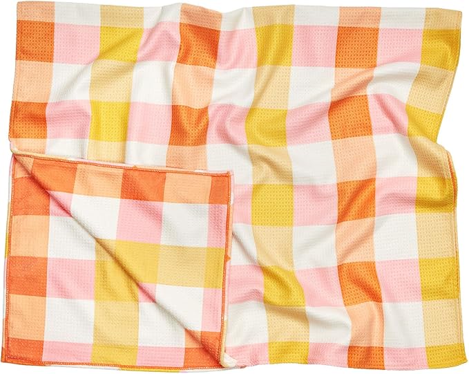 Dock & Bay Pet Towel - Super Absorbent & Quick Drying Dog Towels with Bag - 100% Recycled - Rhubark & Custard, Large (120x70cm, 47x27)