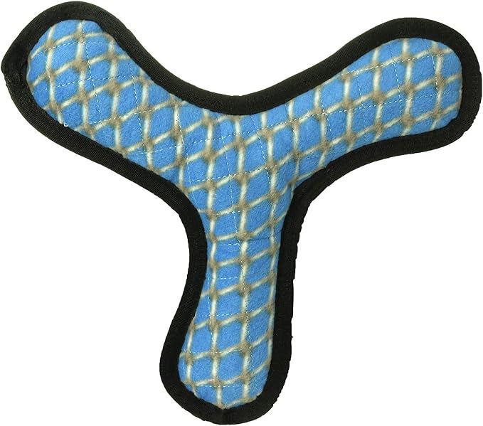 TUFFY - World's Tuffest Soft Dog Toy - MEGA -Multiple Layers. Made Durable, Strong & Tough. Interactive Play (Tug, Toss & Fetch). Machine Washable & Floats (Boomerang Chain Link, Large 2 Pack)