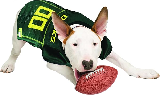 Pets First NCAA College Oregon Ducks Mesh Jersey for DOGS & CATS, Large. Licensed Dog Jersey with your Favorite Football/Basketball College Team