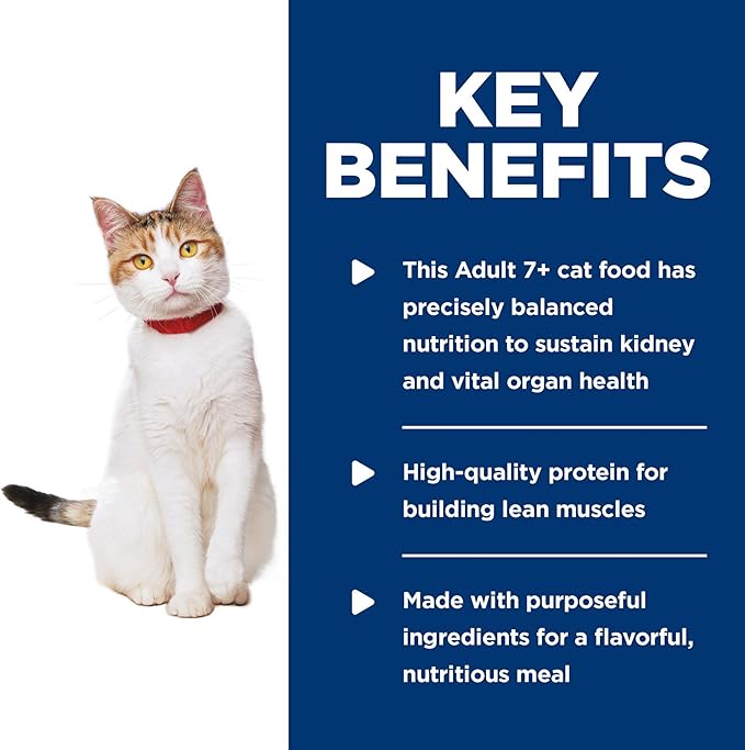 Hill's Science Diet Adult 7+ Healthy Cuisine Wet Cat Food, Roasted Chicken & Rice, 2.8 oz. Cans, 24-Pack