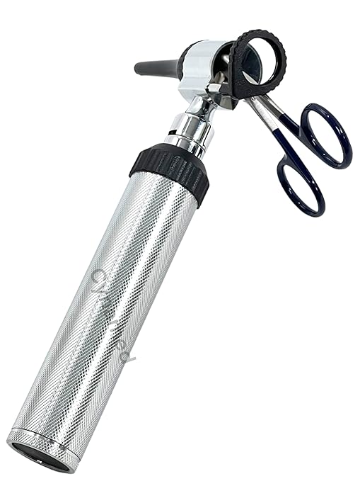 ArtLaB-Premium Veterinary Otoscope Set Kit Veterinary Diagnostic Set Instrument with Reusable Ear Speculas Set -Veterinary Diagnostic Otoscope Set and Hartman Speculum (Vet Slit Head with Forceps)