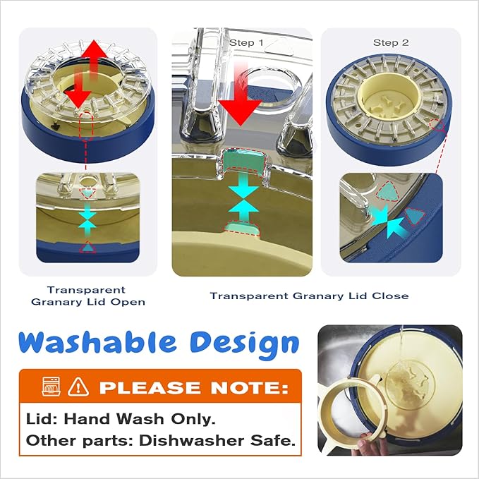 KADTC 5-60 Min Adjustable Slow Feeder for Dogs, Large Capacity 5-Cup Spinning Dog Puzzle Feeder, Anti-Gulping Treat & Food Dispenser, Mental Enrichment Toy, U.S. Brand & Design