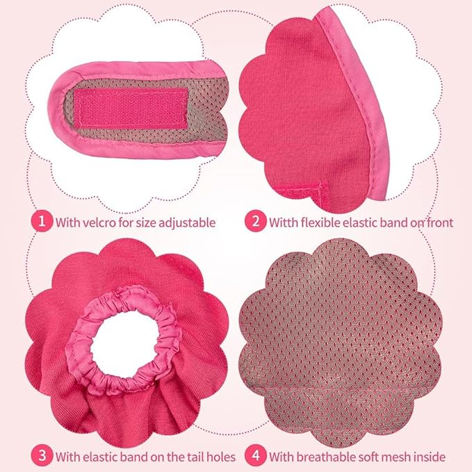 Dog Sanitary Pant,Breathable Cotton Washable Female Dog Diaper Dog Suspender Nappy Menstrual Underwear Pants for Girl Female Dog Menstruation and Avoid Harassment (M)