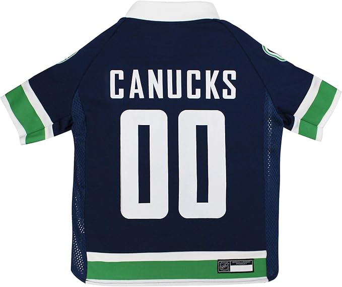Pets First NHL Vancouver Canucks Jersey for Dogs & Cats, Medium. - Let Your Pet be a Real NHL Fan!