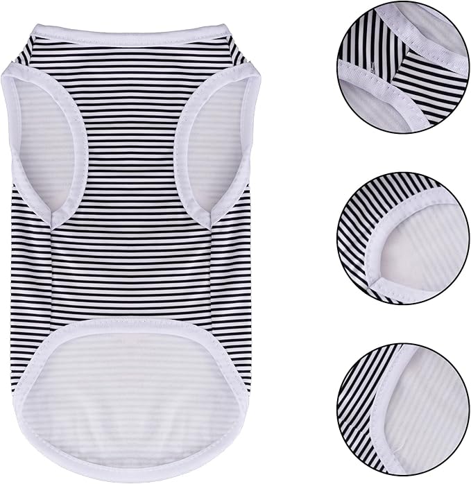 choyaxo 4pcs Dog Shirts Sleeveless Printed Pet Vest for Chiuahaha Small Medium Dogs Spring Summer