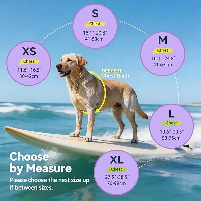 Dogcheer Dog Life Jacket with Double Rescue Handle, Reflective Dog Harness Life Vest for Swimming Boating, Adjustable Pet Swim Vest Dog Flotation Device DFD for Small Medium Large Dogs - Purple L