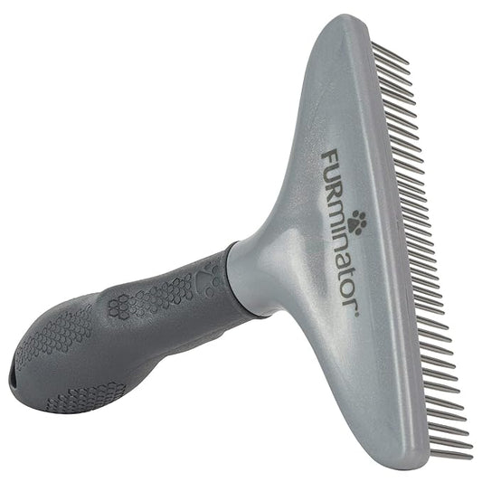 FURminator Dog/Cat Grooming Rake,Grooming Tool,Removes Loose Hair and Tangles,Gray,(Pack of 12)