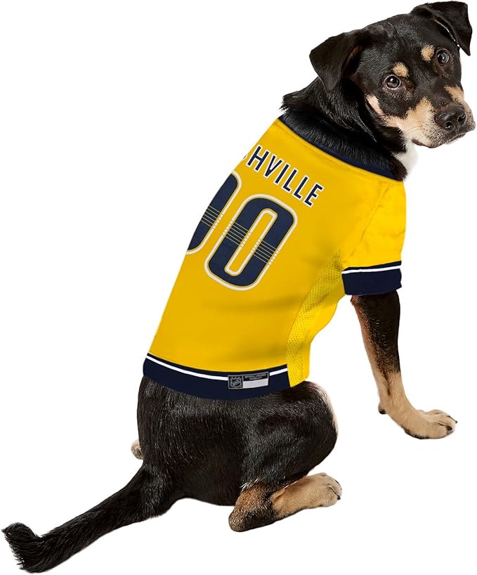 NHL Nashville Predators Jersey for Dogs & Cats, Medium. - Let Your Pet Be A Real NHL Fan! (Pack of 2)