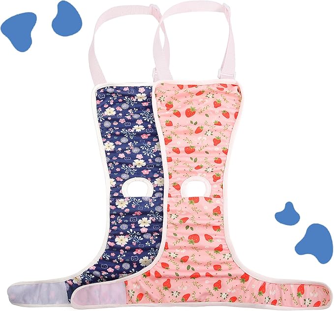 ASENKU 2 Pack Dog Diapers Female Dogs, Dog Suspenders Reusable Doggie Diapers for Female Dogs Small,Washable Dog Period Diapers Dog Panties for Small Girl Dogs in Period Heat