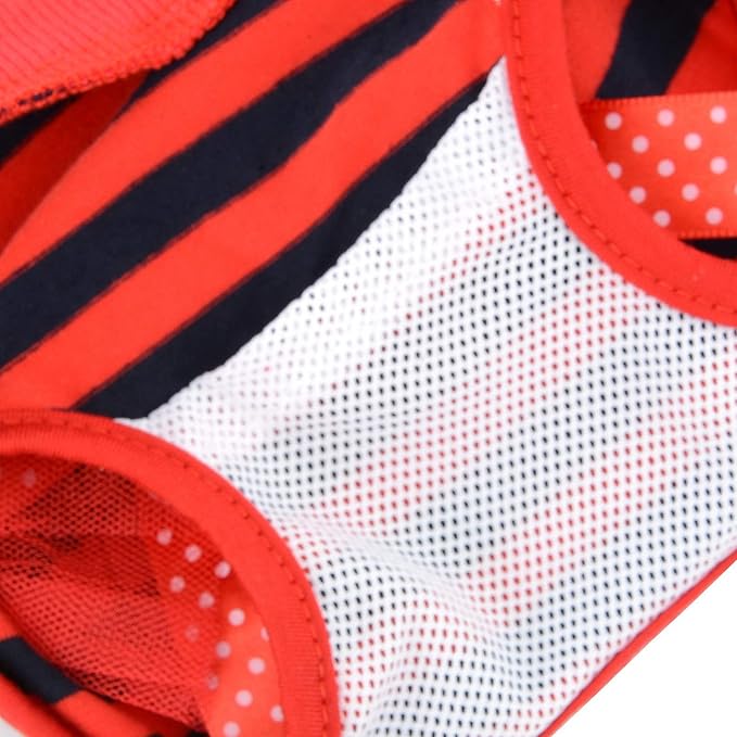 SELMAI Adorable Dog Physiological Shorts Diaper for Dogs Female in Heat Reusable Washable Doggy Kitten Underwear Pants for Small Medium Puppy Cat Girl Doggie Menstrual Nappies All Seasons Red S