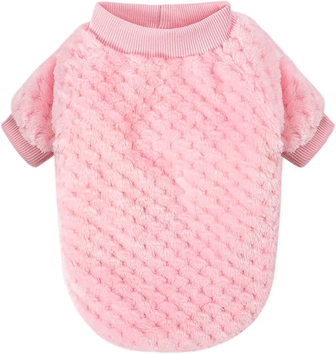 Dog Sweater, Sweaters for Small Dogs, 2, 3 Pack Warm Soft Pet Clothes for Puppy, Medium Large Cat, Dogs Girl or Boy, Dog Shirt for Winter Christmas (Pink+Purple+Red, Small)