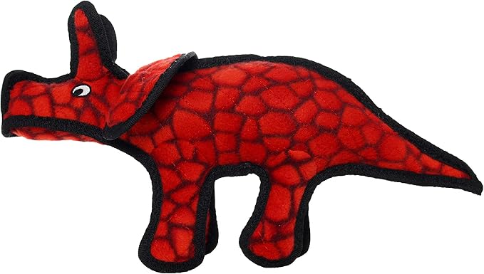 TUFFY - World's Tuffest Soft Dog Toy - Dinosaur TRex - Squeakers - Multiple Layers. Made Durable, Strong & Tough. Interactive Play (Tug, Toss & Fetch). Machine Washable & Floats. (Combo Pack #2)