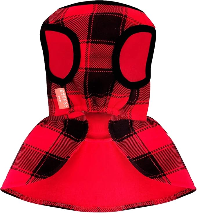 KYEESE Christmas Dog Dress Red Buffalo Check Dogs Dresses with Bowtie Small Dog Dress