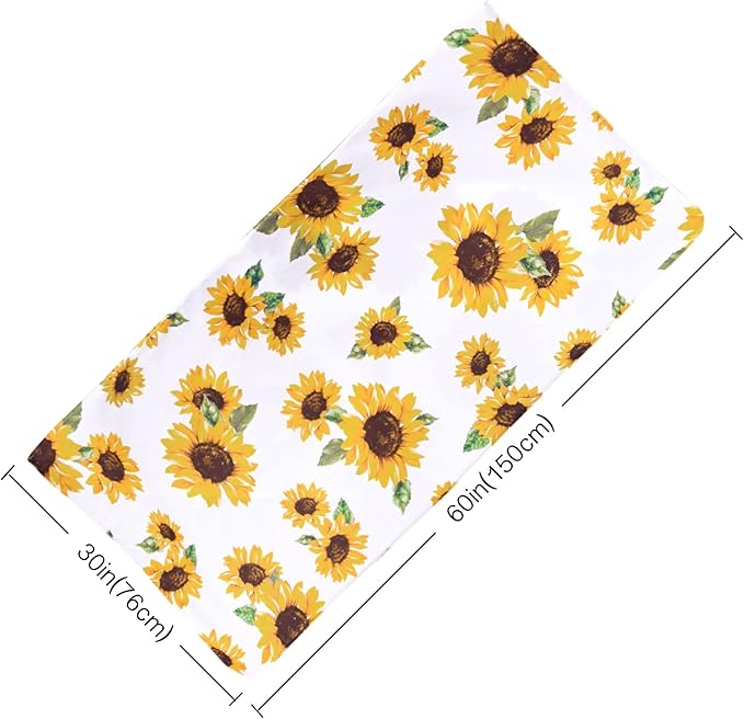 LIVILAN Sunflower Beach Towel, Microfiber Floral Design for Women, Girls, Adults, Quick Dry, Sand Proof, Thin and Lightweight, Oversized 24"x 48" for Pool, Swim, Bath, Shower, Ideal Sunflower Gifts