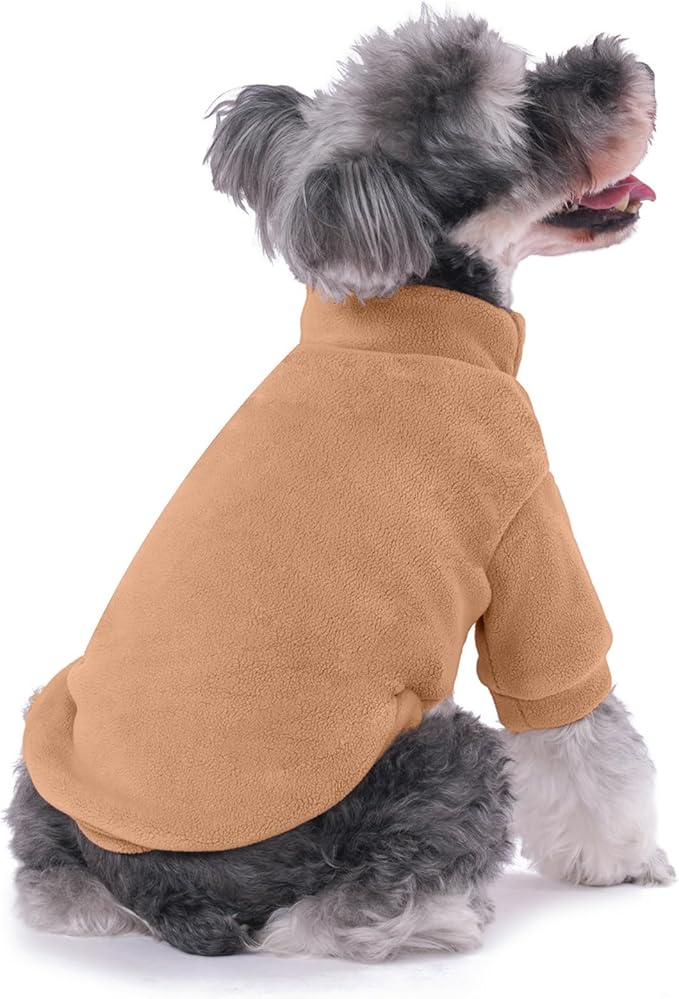 Dog Sweater, 3 Pack Dog Sweaters for Small Dogs Girl Boy, Ultra Soft Warm Puppy Clothes Dog Coat for Winter (Lt Blue+Olive+Brown, Small)