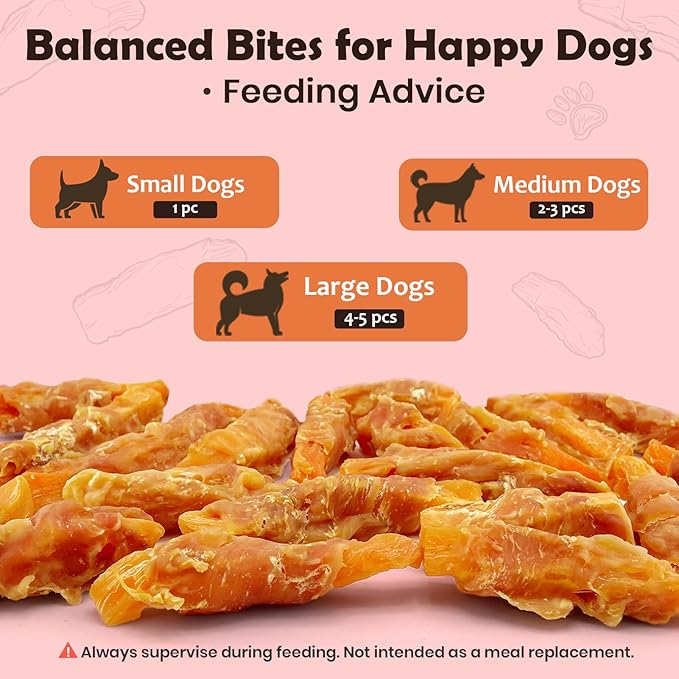 Sweet Potato Dog Treats with Chicken 10.6oz – Soft Chewy Training Treats for for Small, Medium & Large Breeds, Easy to Digest, Rawhide-Free Healthy Snacks
