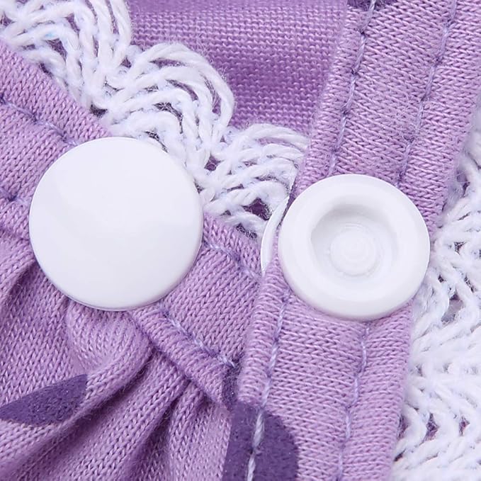 Female Dog Diapers, Cotton Sweet Dots Sanitary Pantie Breathable Menstrual Pants with Adjustable Suspender Washable Pet Underwear Diaper Doggie Period Panties for Pet Dog Puppy