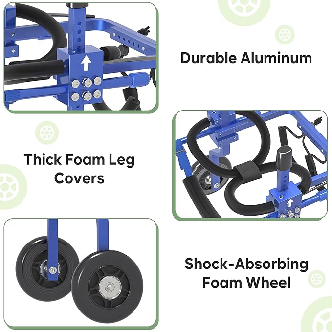 Dog Wheelchair for Back Legs,Adjustable Dog Carts with Wheels for Disabled Hind Legs, Bike Trailer Type Mobility Aid for Disabled Dogs to Regain Independence